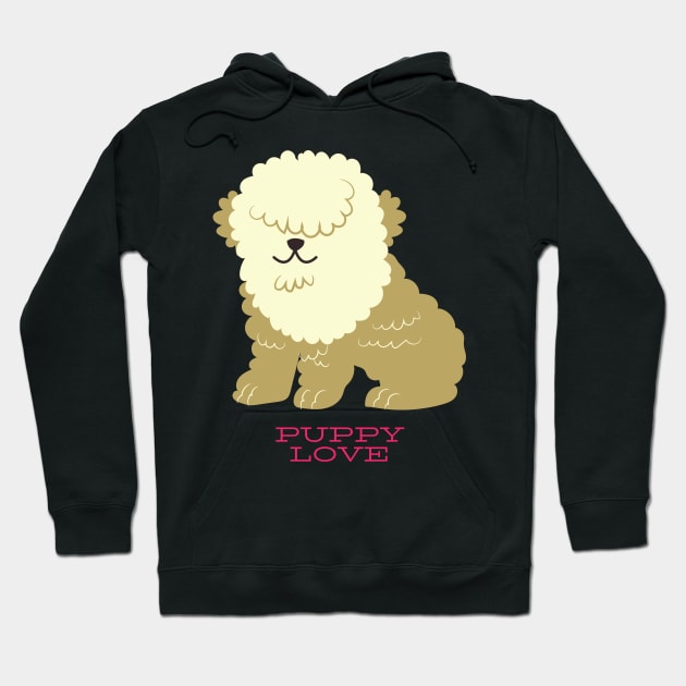 Valentine's Day Puppy Love Cute Gift for Dog Lovers Hoodie by nathalieaynie